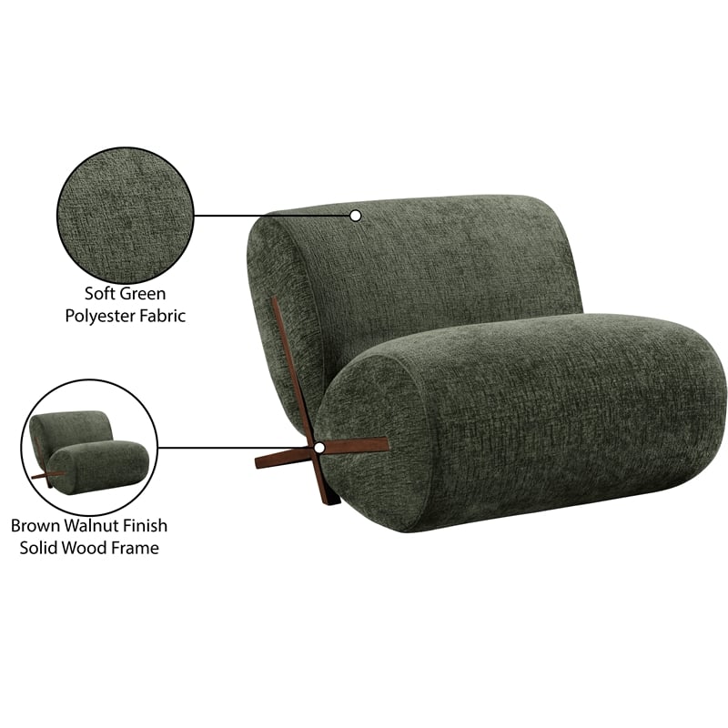 Meridian Furniture Akira Green Upholstered Accent Chair