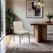 Meridian Furniture Reeves Beige Chenille Fabric Dining Side Chair (Set of 2)