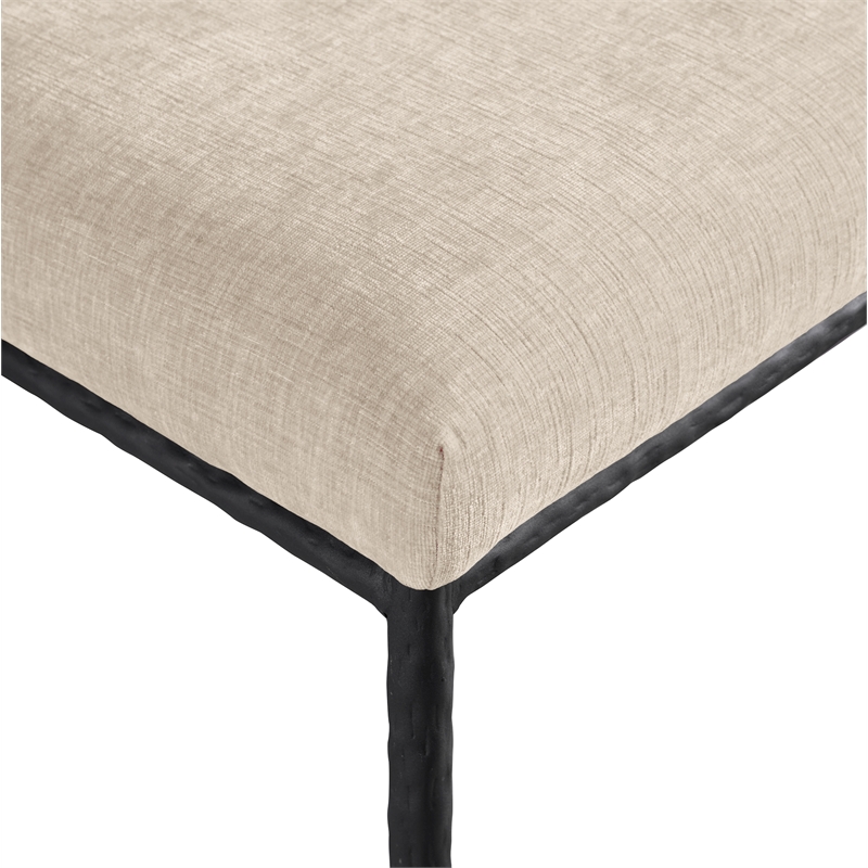 Meridian Furniture Reeves Beige Chenille Fabric Dining Side Chair (Set of 2)