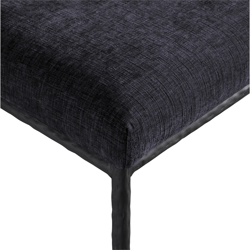 Meridian Furniture Reeves Black Chenille Fabric Dining Side Chair (Set of 2)