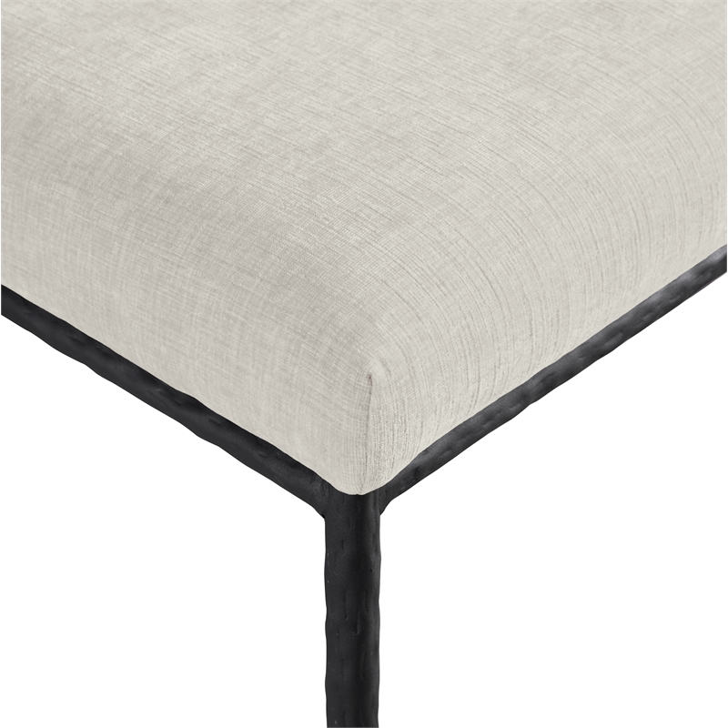 Meridian Furniture Reeves Cream Chenille Fabric Dining Side Chair (Set of 2)