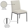Meridian Furniture Reeves Cream Chenille Fabric Dining Side Chair (Set of 2)