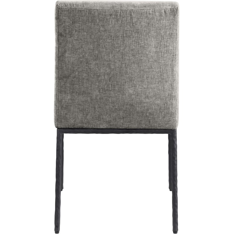 Meridian Furniture Reeves Grey Chenille Fabric Dining Side Chair (Set of 2)
