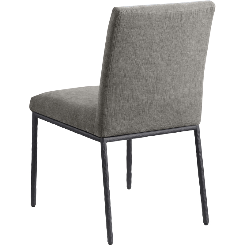 Meridian Furniture Reeves Grey Chenille Fabric Dining Side Chair (Set of 2)