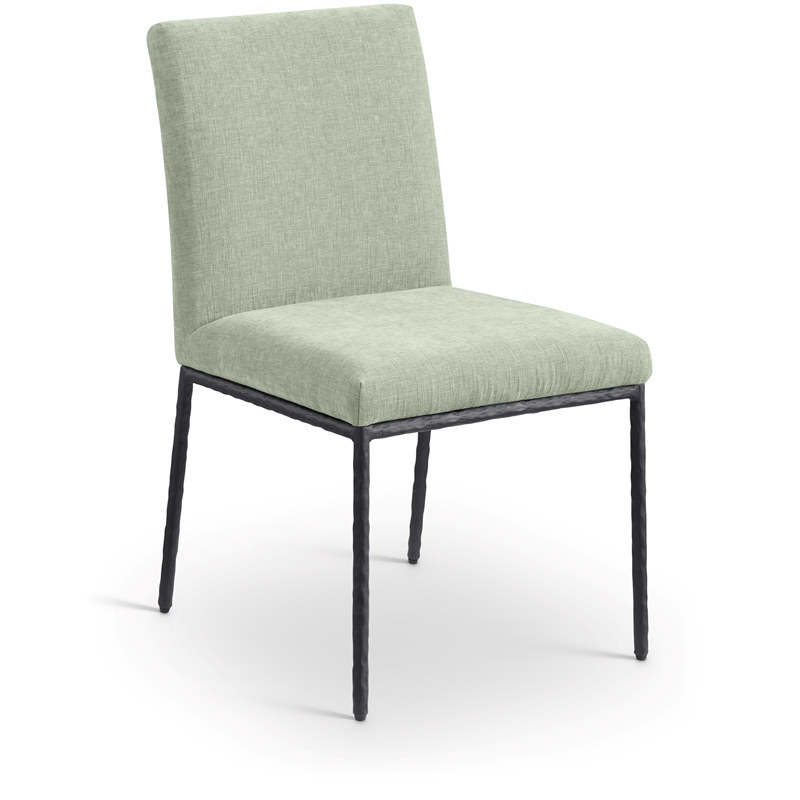 Meridian Furniture Reeves Mint Chenille Fabric Dining Side Chair (Set of 2)