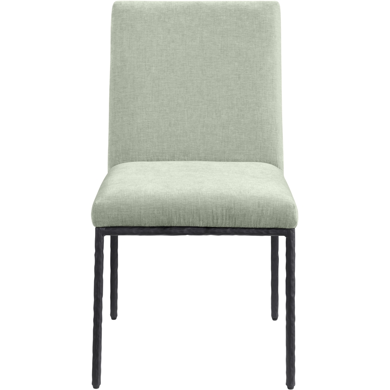 Meridian Furniture Reeves Mint Chenille Fabric Dining Side Chair (Set of 2)