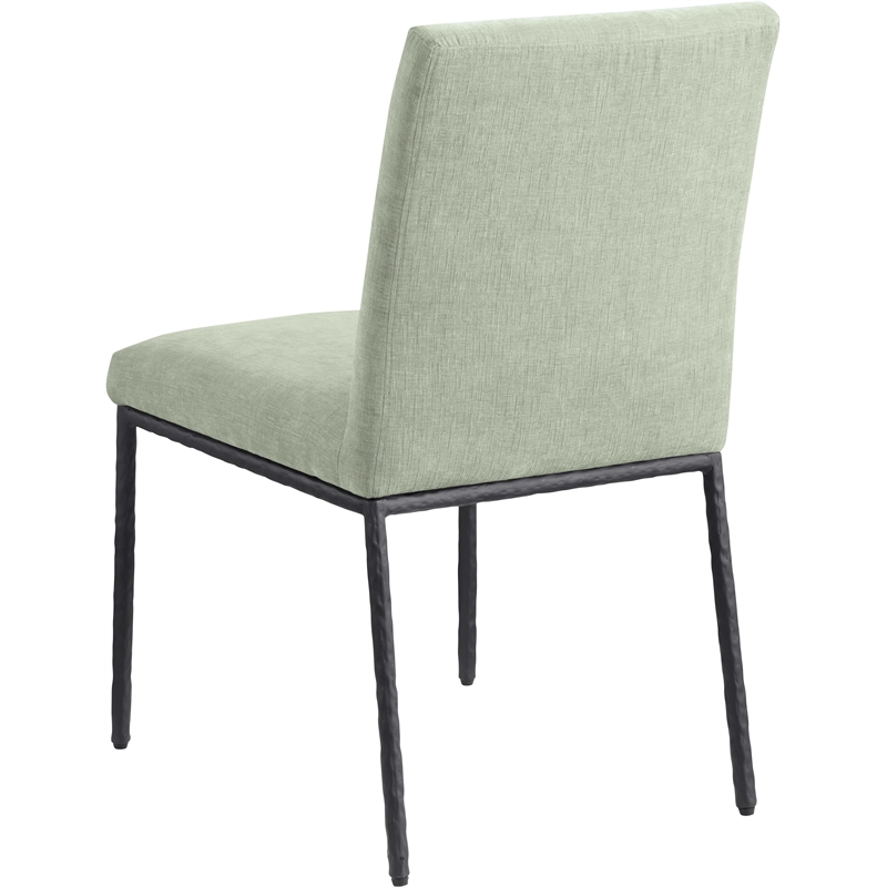 Meridian Furniture Reeves Mint Chenille Fabric Dining Side Chair (Set of 2)