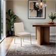 Meridian Furniture Reeves Beige Chenille Fabric Dining Side Chair (Set of 2)