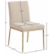 Meridian Furniture Reeves Beige Chenille Fabric Dining Side Chair (Set of 2)