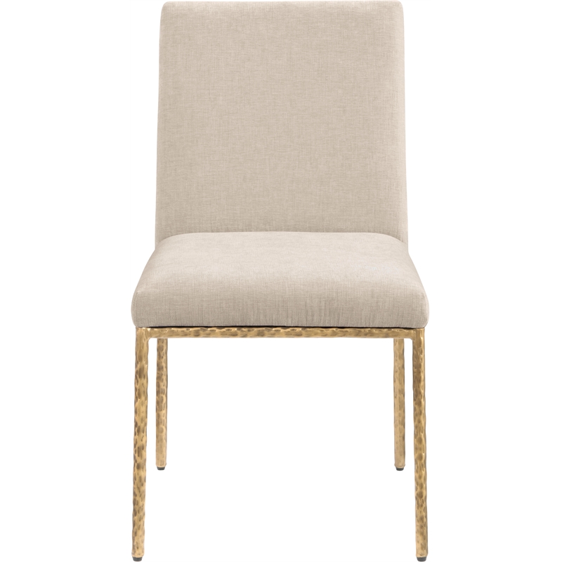 Meridian Furniture Reeves Beige Chenille Fabric Dining Side Chair (Set of 2)
