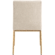 Meridian Furniture Reeves Beige Chenille Fabric Dining Side Chair (Set of 2)