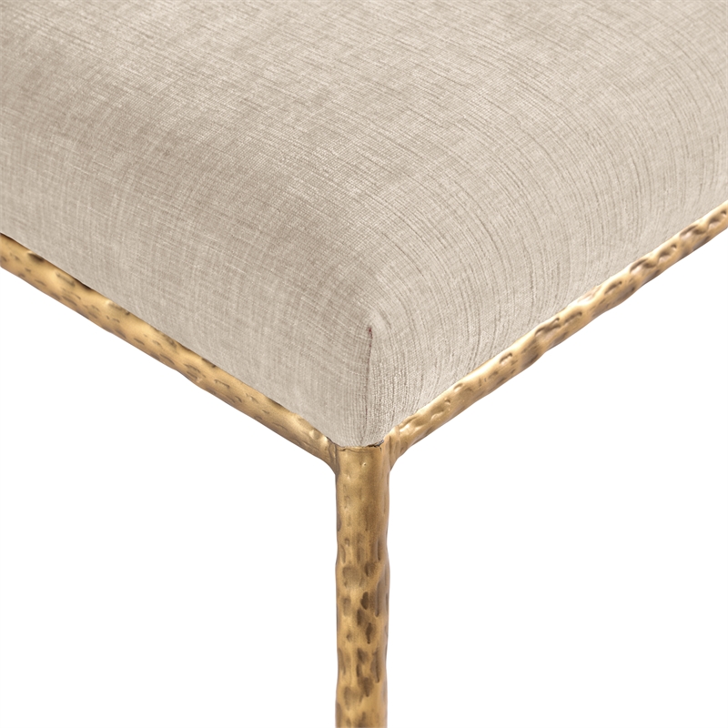 Meridian Furniture Reeves Beige Chenille Fabric Dining Side Chair (Set of 2)