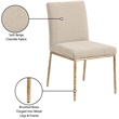 Meridian Furniture Reeves Beige Chenille Fabric Dining Side Chair (Set of 2)