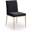 Meridian Furniture Reeves Black Chenille Fabric Dining Side Chair (Set of 2)
