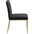 Meridian Furniture Reeves Black Chenille Fabric Dining Side Chair (Set of 2)