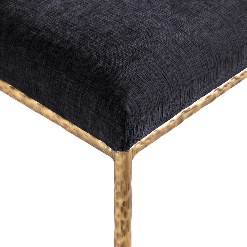 Meridian Furniture Reeves Black Chenille Fabric Dining Side Chair (Set of 2)