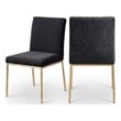 Meridian Furniture Reeves Black Chenille Fabric Dining Side Chair (Set of 2)