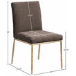 Meridian Furniture Reeves Brown Chenille Fabric Dining Side Chair (Set of 2)