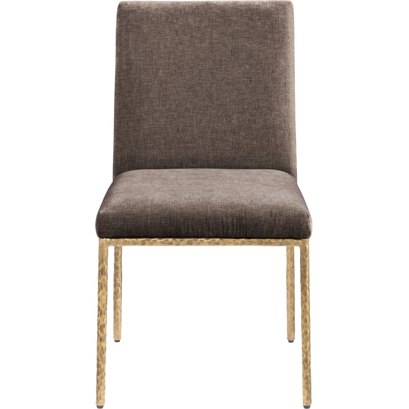 Meridian Furniture Reeves Brown Chenille Fabric Dining Side Chair (Set of 2)