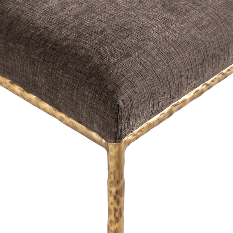 Meridian Furniture Reeves Brown Chenille Fabric Dining Side Chair (Set of 2)