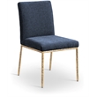 Meridian Furniture Reeves Navy Chenille Fabric Dining Side Chair (Set of 2)