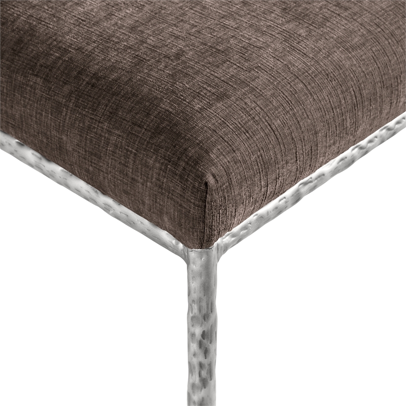 Meridian Furniture Reeves Brown Chenille Fabric Dining Side Chair (Set of 2)