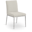 Meridian Furniture Reeves Cream Chenille Fabric Dining Side Chair (Set of 2)
