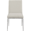 Meridian Furniture Reeves Cream Chenille Fabric Dining Side Chair (Set of 2)