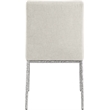 Meridian Furniture Reeves Cream Chenille Fabric Dining Side Chair (Set of 2)