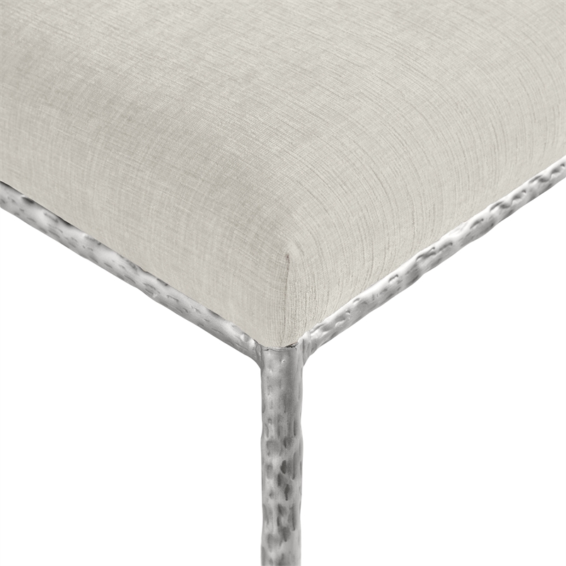 Meridian Furniture Reeves Cream Chenille Fabric Dining Side Chair (Set of 2)