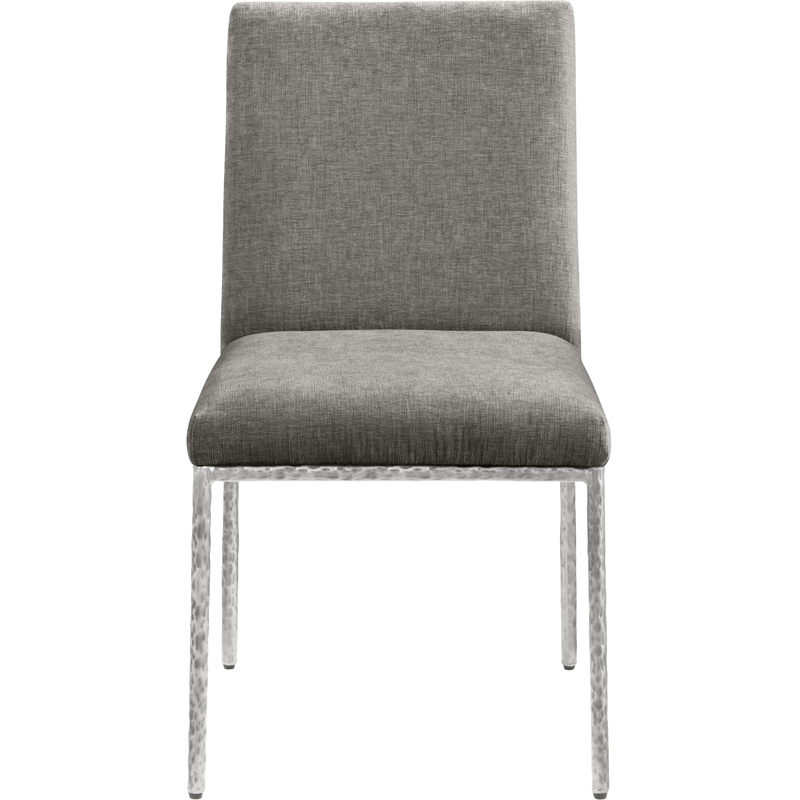 Meridian Furniture Reeves Grey Chenille Fabric Dining Side Chair (Set of 2)