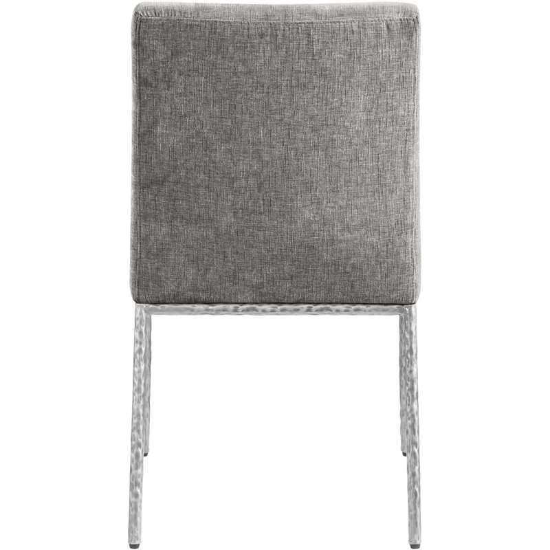 Meridian Furniture Reeves Grey Chenille Fabric Dining Side Chair (Set of 2)