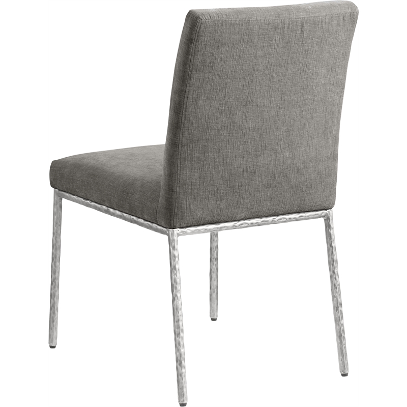 Meridian Furniture Reeves Grey Chenille Fabric Dining Side Chair (Set of 2)
