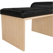 Meridian Furniture Delphine Black Vegan Leather Bench