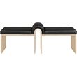 Meridian Furniture Delphine Black Vegan Leather Bench
