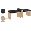 Meridian Furniture Delphine Black Vegan Leather Bench
