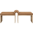 Meridian Furniture Delphine Cognac Vegan Leather Bench