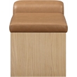 Meridian Furniture Delphine Cognac Vegan Leather Bench