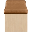 Meridian Furniture Delphine Cognac Vegan Leather Bench