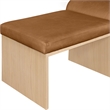 Meridian Furniture Delphine Cognac Vegan Leather Bench
