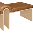 Meridian Furniture Delphine Cognac Vegan Leather Bench