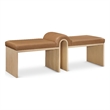 Meridian Furniture Delphine Cognac Vegan Leather Bench