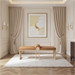 Meridian Furniture Delphine Cognac Vegan Leather Bench