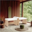 Meridian Furniture Delphine Cream Vegan Leather Bench