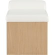 Meridian Furniture Delphine Cream Vegan Leather Bench