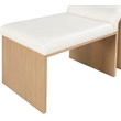 Meridian Furniture Delphine Cream Vegan Leather Bench