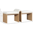 Meridian Furniture Delphine Cream Vegan Leather Bench