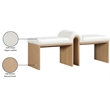 Meridian Furniture Delphine Cream Vegan Leather Bench