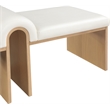 Meridian Furniture Delphine Cream Vegan Leather Bench