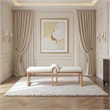 Meridian Furniture Delphine Cream Vegan Leather Bench